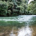 056 FacebookHeader NZL BOP OkereFalls 2011SEPT15  What I liked about this photo was how serene it looked and how the photo goes from a brown rock ledge to a lush green forest. — in Okere Falls, Bay Of Plenty, New Zealand.