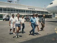 IDN Bali 1990OCT WRLFC WGT 005  Manu, Roy the Boy, Eddie "Putahna" Shabernay, your's truly & Bulldog. : 1990, 1990 World Grog Tour, Australia, Darwin, Date, Month, NT, October, Places, Rugby League, Sports, Wests Rugby League Football Club, Year