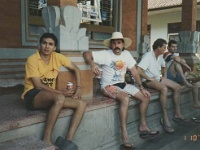 IDN Bali 1990OCT WRLFC WGT 012  Dowlo looks like a local, Roy the Boy looks like a Mexican, Fluxy looks like six different shades of shit and Reet Petite's got his aggots out again. : 1990, 1990 World Grog Tour, Asia, Bali, Date, Indonesia, Month, October, Places, Rugby League, Sports, Wests Rugby League Football Club, Year