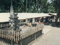 IDN Bali 1990OCT WRLFC WGT 015  You found these little shrines all over the place. : 1990, 1990 World Grog Tour, Asia, Bali, Date, Indonesia, Month, October, Places, Rugby League, Sports, Wests Rugby League Football Club, Year