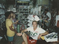 IDN Bali 1990OCT WRLFC WGT 042  Cool, like the other side of the pillow. Fluxy was the consummate shopper until he got to the haggling part. : 1990, 1990 World Grog Tour, Asia, Bali, Date, Indonesia, Month, October, Places, Rugby League, Sports, Wests Rugby League Football Club, Year