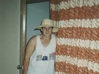 IDN Bali 1990OCT WRLFC WGT 091  Lambok's pissed to the eyeball and trying to sneak in. : 1990, 1990 World Grog Tour, Asia, Bali, Date, Indonesia, Month, October, Places, Rugby League, Sports, Wests Rugby League Football Club, Year