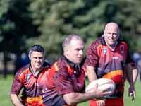 NZL CAN Christchurch 2018APR25 GO Dingoes v AVR 006 : - DATE, - PLACES, - SPORTS, - TRIPS, 10's, 2018, 2018 - Kiwi Kruisin, 2018 Christchurch Golden Oldies, Alice Springs Dingoes Rugby Union Football CLub, Alice Springs Dingoes Rugby Union Football Club, April, Argentina, Associació Veterans Rugby Barcelona, Canterbury, Christchurch, Day, Golden Oldies Rugby Union, Month, New Zealand, Oceania, Rugby Union, South Hagley Park, Spain, Teams, The Gaucho, Wednesday, Year