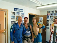 USA ID Caldwell 2002JUL21 FITZY SkydiveIdaho 014  My good mate Scott "Sipper" Howard, yours truly and Douggs getting set for another jump. Seriously, you just can not go up once. : 2002, Americas, Caldwell, Idaho, July, North America, Skydive Idaho, Skydiving, USA