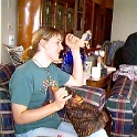 USA ID WildernessRanch 1998DEC25 Sarah 001  Sarah and her stuff. : 1998, Americas, Christmas, Date, December, Events, Idaho, Month, North America, Places, USA, Widerness Ranch, Year