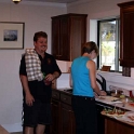 2005JUL16 USA ID Boise KUECKS Danette Birthday 001  Yours Truly & Michelle the "Champagne Supernova" in the kitchen getting the food prep done. : 2005, 7011 West Ashland, Americas, Birthday, Boise, Danette Kuecks, Idaho, July, North America, USA