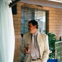 AUST NT AliceSprings 2002OCT19 Wedding SYMONS Ceremony 002  One of the local "Mexicans" Sammy Habib looking rather dapper in his bag of fruit. : 2002, Alice Springs, Australia, Date, Events, Month, NT, October, Places, Symons - Gavin & Cindy, Wedding, Year