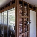 7Goldsworthy UL Lounge 2017FEB03 012  Louvered windows don't hlp much with the thermal efficinecy either. : February, 2017, Townsville, QLD, Australia, 7 Goldsworthy Street, Lounge Room, Interior, Fitzy's Poverty Palaces