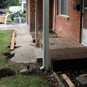 USA ID Boise 7011WAshland EHF Porch 2004JUL10 003  Digging the holes for the front of the new porch deck. : 2004, 7011 West Ashland, Americas, Boise, Idaho, July, North America, Porch, USA