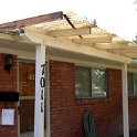 USA ID Boise 7011WAshland EHF Porch 2004JUL31 006  Notice the city construction permit hanging from the letterbox - should keep the neighbors happy. : 2004, 7011 West Ashland, Americas, Boise, Idaho, July, North America, Porch, USA