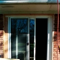 USA ID Boise 7011WAshland EHR Deck 2003JAN25 003  Here I'm starting to trim out the door. : 2003, 7011 West Ashland, Americas, Boise, Deck, Idaho, January, North America, USA