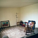 USA ID Boise 7011WAshland GF Lounge 2001MAR30 002  The wall near the rocking chair will be cut down to 4 foot high, with the new basement entrance located down on the far wall. : 2001, 7011 West Ashland, Americas, Boise, Idaho, Lounge Room, March, North America, USA