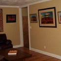 USA ID Boise 7011WAshland GF Lounge 2006FEB21 002  The white trim and picture raill contrasts nicely with wall paint and wood floors. : 2006, 7011 West Ashland, Americas, Boise, February, Idaho, Lounge Room, North America, USA