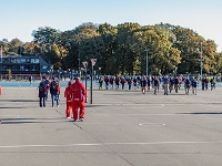 NZL CAN Christchurch 2018APR22 GO StreetParade 010 : - DATE, - PLACES, - SPORTS, - TRIPS, 10's, 2018, 2018 - Kiwi Kruisin, 2018 Christchurch Golden Oldies, April, Canterbury, Christchurch, Christchurch Netball Courts, Day, Golden Oldies Rugby Union, Month, New Zealand, Oceania, Rugby Union, Street Parade, Sunday, Year