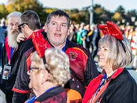 NZL CAN Christchurch 2018APR22 GO StreetParade 021 : - DATE, - PLACES, - SPORTS, - TRIPS, 10's, 2018, 2018 - Kiwi Kruisin, 2018 Christchurch Golden Oldies, April, Canterbury, Christchurch, Christchurch Netball Courts, Day, Golden Oldies Rugby Union, Month, New Zealand, Oceania, Rugby Union, Street Parade, Sunday, Year