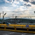 MEX CDMX Coyoacan 2019MAR29 UNAM 010  While on the University campus, we took a few minutes to look out across the busy Avenue de los Insurgentes Sur to the   Estadio Olímpico Universitario   that's better known as Mexico's Olympic Stadium. : - DATE, - PLACES, - TRIPS, 10's, 2019, 2019 - Taco's & Toucan's, Americas, Central, Ciudad Universitaria, Coyoacán, Day, Friday, March, Mexico, Mexico City, Month, North America, Year