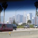 USA CA LosAngeles 2005APR19 012  Run away, run away!! To be truthful, this is the best view of downtown - as you're leaving. : 2005, 2005 - Pasadena, Americas, April, California, Date, Los Angeles, Month, North America, Places, Trips, USA, Year