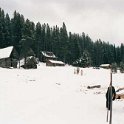 USA ID Burgdorf 2001JAN13 001  32 miles north of McCall is the tiny hot springs of Burgdorf. You can take a dip in the springs or hire a cabin overnight. It's a great little sled ride getting there. : 2001, 2001 - 2nd Annual Bed & Sled, Americas, Burgdorf, Idaho, January, North America, Trips, USA