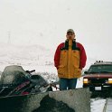 USA ID Highway55 2002JAN20 010  Just checking to make sure we hadn't lost Stacy's sled. : 2002, 2002 - 3rd Annual Bed & Sled, Americas, Highway 55, Idaho, January, North America, USA