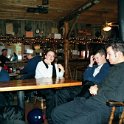 USA ID Warren 2002JAN19 005  Ruth, Heather, Chris and A Frame warming up to some hot chocolate. : 2002, 2002 - 3rd Annual Bed & Sled, Idaho, January, North America, Places, USA, Warren