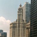 USA IL Chicago 2003JUN07 RiverTour 005  This, I believe, is the  Wrigley Building . : 2003, Americas, Chicago, Illinois, June, North America, USA