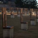 USA OK OklahomaCity 2006JAN18 Memorial 009  Looking at the chairs, one can only wonder the horror an terror that, with no warning, ripped through everyone's lives who were simply going about everyday living. People need to visit places like this to feel the tragedy and waste of human lives. : 2006, 2006 - Southwest USA Meanderings, Americas, January, Memorial, North America, Oklahoma, Oklahoma City, USA