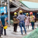 AS CHN SW SIC LES Emeishan 2017AUG16 017  The 5 women were on the tools, while one man was the supervisor and the other was the backhoe operator. : 2017, 2017 - EurAisa, Asia, August, China, DAY, Eastern Asia, Emeishan, Leshan, Sichuan, Southwest, Wednesday