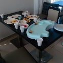 UAE DUB Dubai 2017JAN08 HIEJumeirah 002  Two Pakistani women and a five year old need some tips in dining etiquette and manners. This was what they left for the waitress ... which would have been the second time the wait staff cleared & cleaned the table for the grots. : 2016 - African Adventures, 2017, Asia, Date, Dubai, Dubai Emirate, Holiday Inn Express Jumeirah, January, Month, Places, Trips, United Arab Emirates, Western, Year