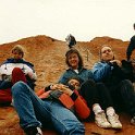 AUS NT AyersRock 1993MAY 004  Bekah, Fitzy, Ruth and Marcie taking a breather. : 1993, Australia, Ayers Rock, May, NT