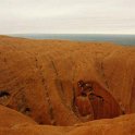 AUS NT AyersRock 1993MAY 005  Still climbing to the top. : 1993, Australia, Ayers Rock, May, NT