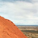 AUS NT AyersRock 2001JUL12 011  The climb takes about an hour if you just plug along at a steady pace. : 2001, 2001 The "Gruesome Twosome" Australian Tour, Australia, Ayers Rock, July, NT