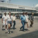AUS NT Darwin 1990SEPT28 WRLFC WGT 005  Manu, Roy the Boy, Eddie "Putahna" Shabernay, your's truly & Bulldog. : 1990, 1990 World Grog Tour, Australia, Darwin, NT, Rugby League, September, Wests Rugby League Football Club