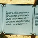 AUS NT KingsCanyon 1992 004  There are large illustrated boards alerting the visitor to the dangers of Watarrka National Park. : 1992, Australia, Date, Kings Canyon, NT, Places, Year