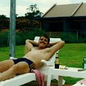 AUS NT KingsCanyon 1992 Resort Fitzy 001  I think I'll park up here with a Crown Lager or two. A man wouldn't want to die of thirst, you know. : 1992, Australia, Date, Kings Canyon, NT, Places, Year