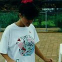 AUS NT KingsCanyon 1992 Resort Ruth 002  Ruth heading to the pool. : 1992, Australia, Date, Kings Canyon, NT, Places, Year