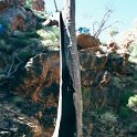 AUS NT StandleyChasm 2001JUL11 001  A short 50 kilometer (31 miles) drive from the Alice is the famous Standley Chasm. : 2001, 2001 The "Gruesome Twosome" Australian Tour, Australia, Date, July, Month, NT, Places, Standley Chasm, Trips, Western MacDonnells, Year