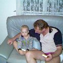 AUS QLD Brisbane 1999NOV20 004  Fluxy chillin' with one of his mates home boys. : 1999, 1999 - Get In Get Out, No Mucking About Australian Trip, Australia, Brisbane, Date, Month, November, Places, QLD, Trips, Year
