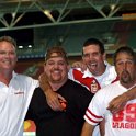 AUS QLD Brisbane 2004MAY28 Broncos 021  Fair dinkum, we had a great night at the footy. : 2004, 2004 - The "Get Fluxed" Australian Tour, Australia, Brisbane, Brisbane Broncos, Date, May, Month, NRL, Places, QLD, Rugby League, Sports, St George Illawarra Dragons, Suncorp Stadium, Trips, Year