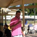 AUS QLD Brisbane 2004MAY29 BCH 006  Skidders is "pretty in pink" ..... NOT!!! : 2004, 2004 - The "Get Fluxed" Australian Tour, Australia, Breakfast Creek, Breakfast Creek Hotel, Brisbane, Brisbane Broncos, Date, May, Month, NRL, Places, QLD, Rugby League, Sports, St George Illawarra Dragons, Trips, Year
