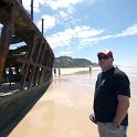 AUS QLD FraserIsland 2010SEPT17 MahenoWreck 007  Once in Japan the Maheno was to be melted down and be sold as scrap metal. : 2010, 2010 - No Doot Aboot It Eh! Tour, 2010 Sydney Golden Oldies, Alice Springs Dingoes Rugby Union Football Club, Australia, Date, Fraser Island, Golden Oldies Rugby Union, Maheno Wreck, Month, Places, QLD, Rugby Union, September, Sports, Teams, Trips, Year