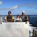 AUS SA SmokyBay 2004MAY25 048  Darky, Sonia and Fluxy at the helm of the good ship A-One Oysters. : 2004, 2004 - The "Get Fluxed" Australian Tour, Australia, Date, May, Month, Places, SA, Smoky Bay, Trips, Year