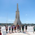 EU PRT LIS Lisbon 2017JUL10 PadraoDosDescobrimentos 003  The monument was conceived in 1939 by Portuguese architect José Ângelo Cottinelli Telmo, and sculptor Leopoldo de Almeida, as a temporary beacon during the Portuguese World Exhibition opening in June 1940. : 2017, 2017 - EurAisa, DAY, Europe, July, Lisboa, Lisbon, Monday, Padrão dos Descobrimentos, Portugal, Southern Europe