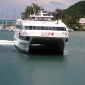 PYF Moorea Vaiare 2007FEB12 012  Rival ferry company Aremeti 5 use a fast cat (catamaran) to traverse the bay in about 30 minutes. : 2007, 2007 - Gone Troppo In Tahiti, Date, February, French Polynesia, Month, Moorea, Oceania, Places, Trips, Vaiare, Year
